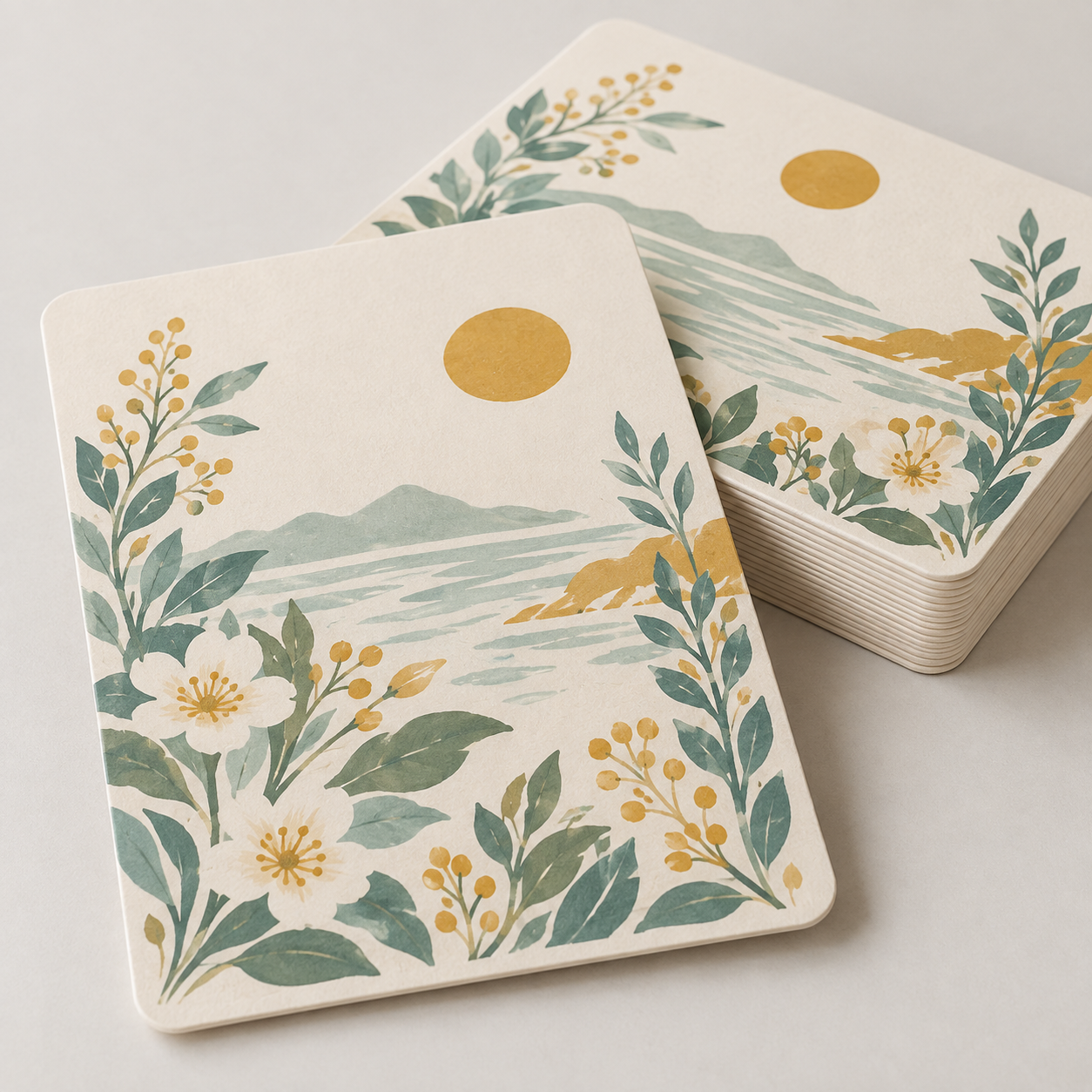 Round Corner Announcement Cards