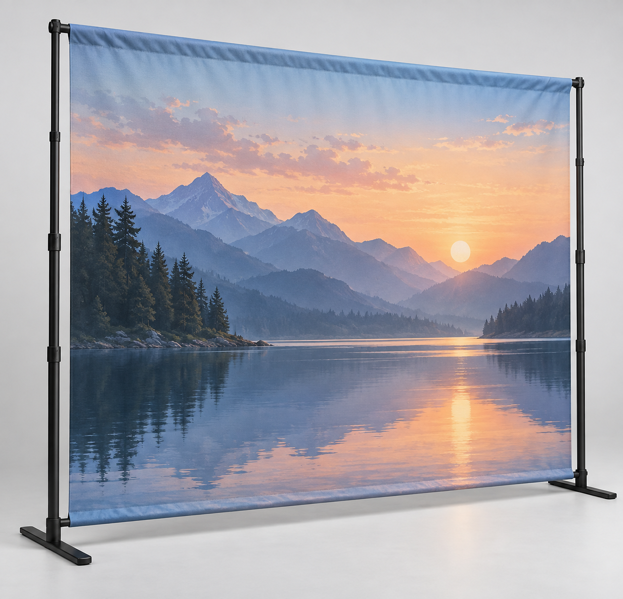 Telescopic Backdrop Banner Stands