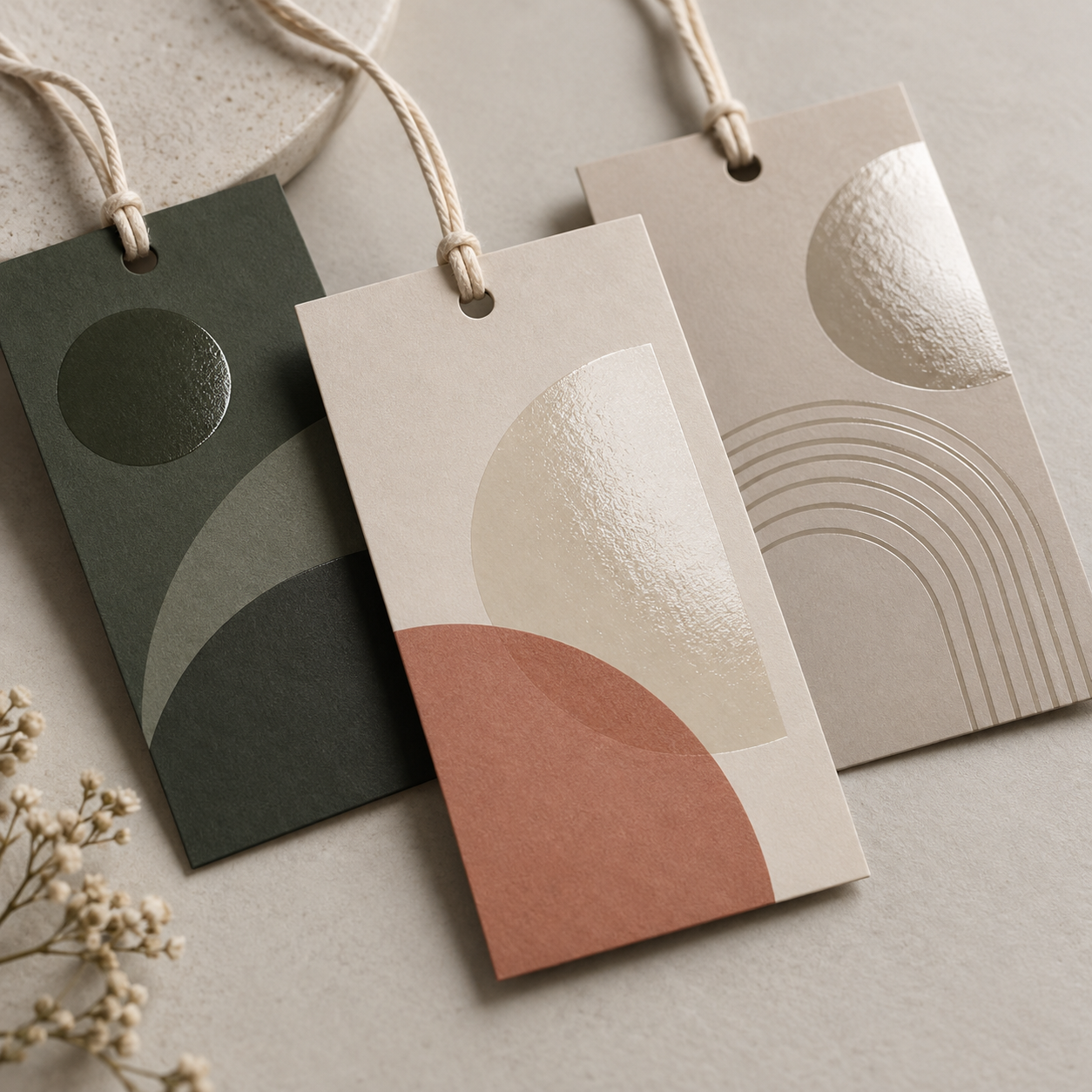 Raised Spot UV Hang Tags