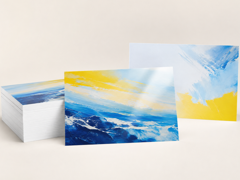100LB Gloss Cover Postcards product mockup